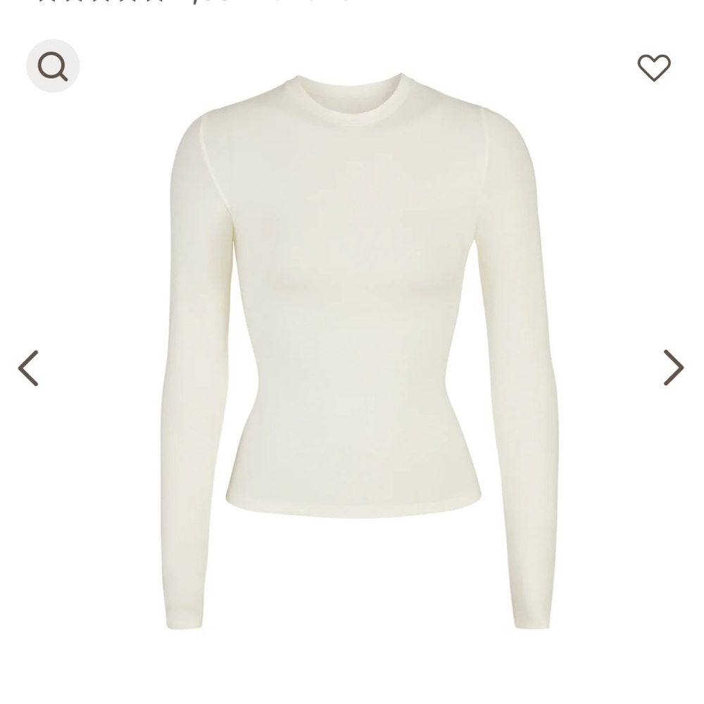NWT SKIMS COTTON JERSEY LONG SLEEVE T-SHIRT